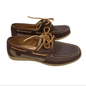 Sperry Topsider Boat Shoes, Brown Leather - 8